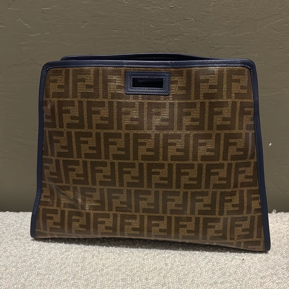 Authentic Fendi x FILA FendiMania Zucca Logo Clutch Pouch w/ COA & Dust Bag - Picture 5 of 11